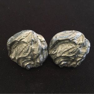 Small Round Textured Clip-on earrings by Joanne Cooper